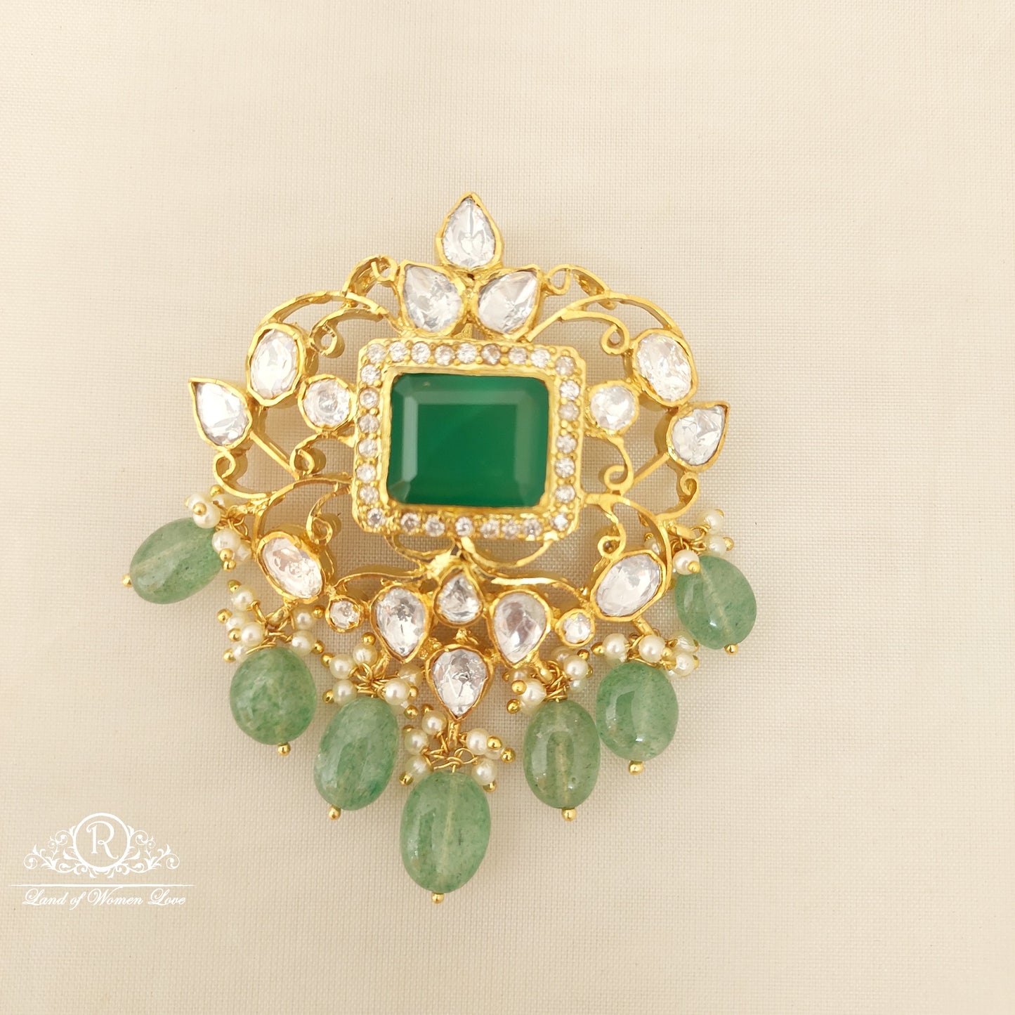 Silver Moissanites Pendant-D007