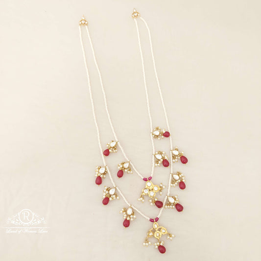 Silver Pearls Rani Haram-H101