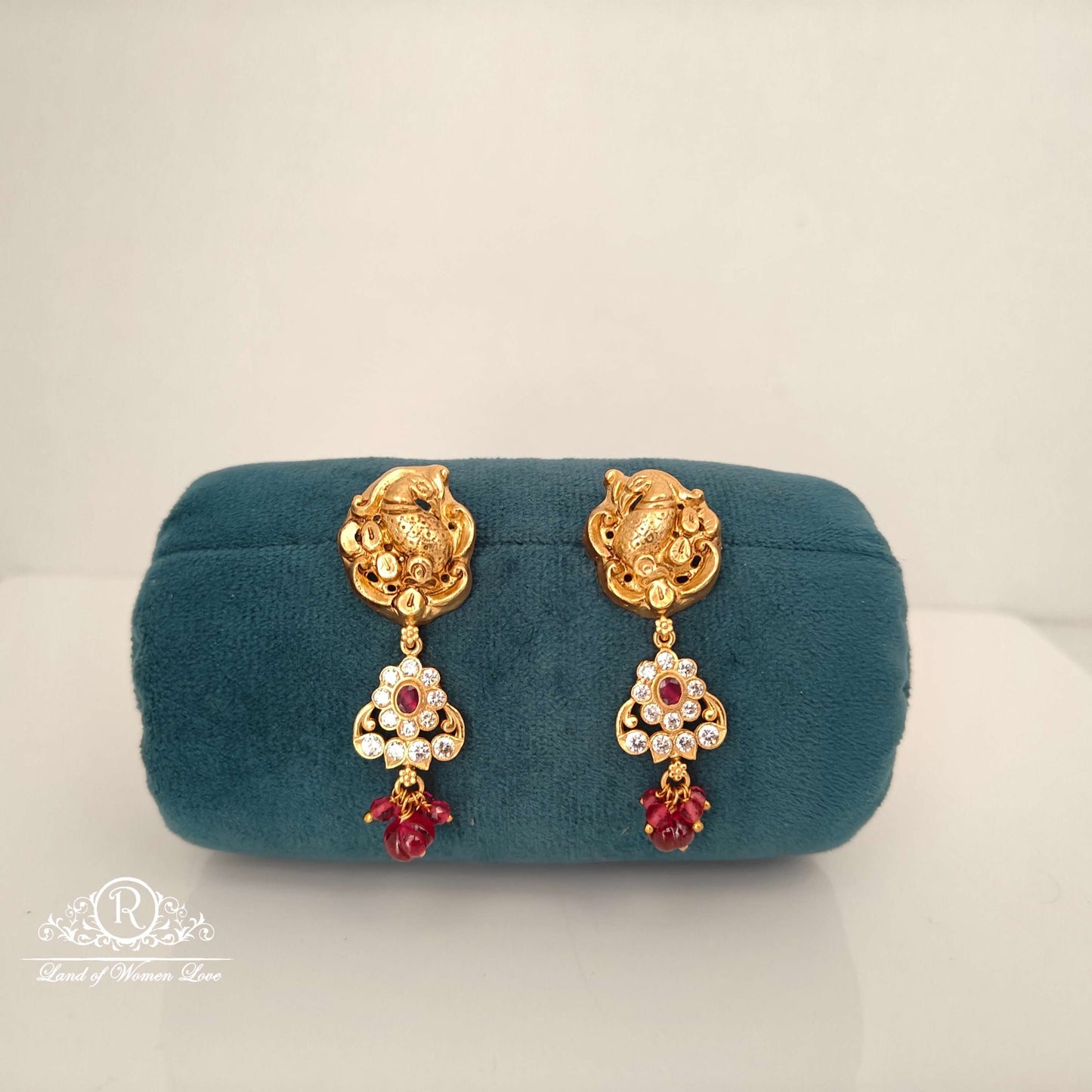 earrings peacock design silver earrings-rc94-60m029 92.5 silver ramala jewelry / ramala collections