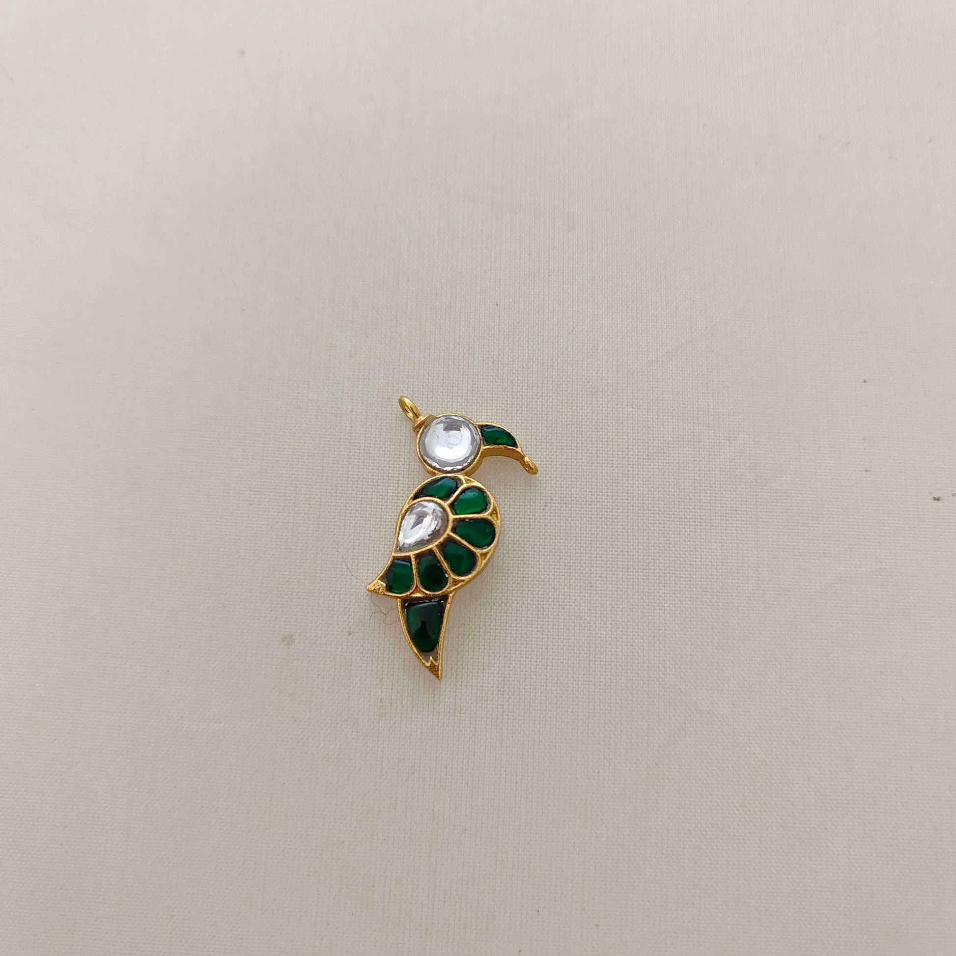 pendant silver kundan bird designs pendant-rcd258 kundan 92.5 silver ramala jewelry / ramala collections
