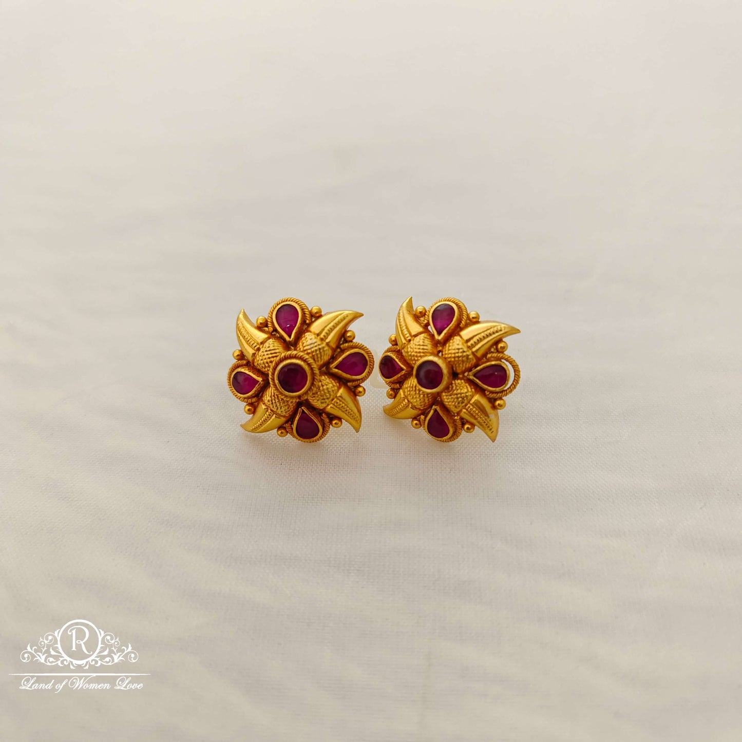 Silver gold replica earrings -RCV245