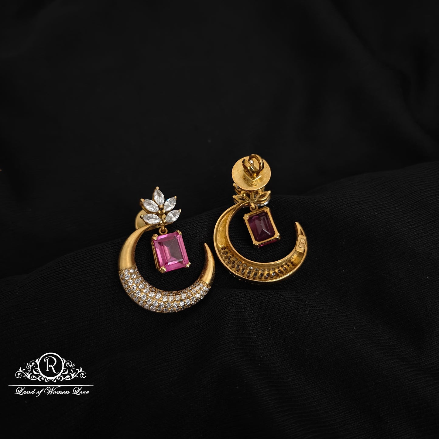 92.5 silver simple and Cute earrings - RCM1357