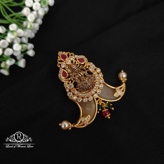 92.5 silver simple and cute puligoru pendent with lakshmi devi design -rcjr888 92.5 silver ramala jewelry / ramala collections