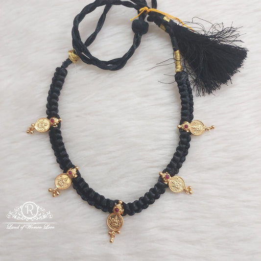 necklace silver black theard necklace designs-rm56 92.5 silver ramala jewelry / ramala collections