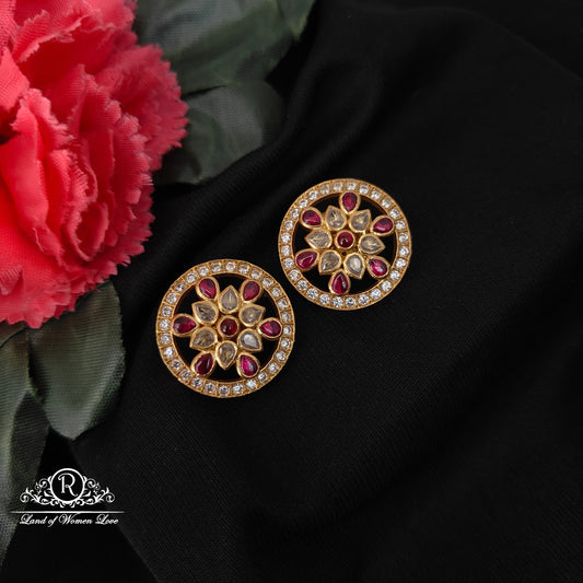 earrings 92.5 silver simple and cute earrings-rch954 92.5 silver ramala jewelry / ramala collections