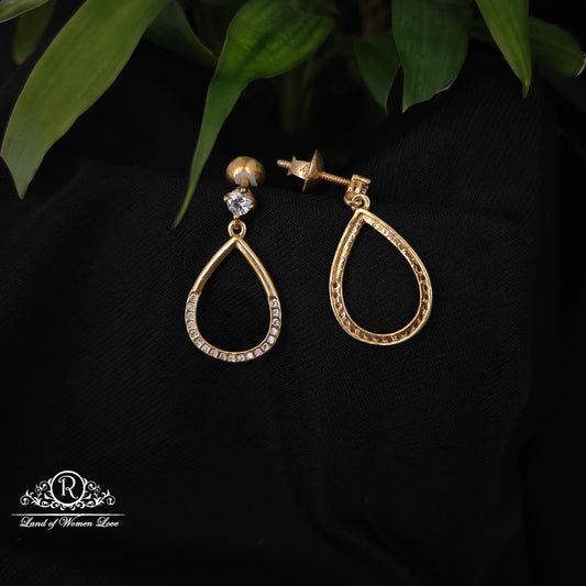 92.5 silver white stone earrings -RCDS0625