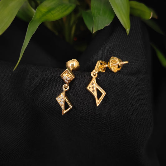 92.5 silver white stone earrings -RCDS0631