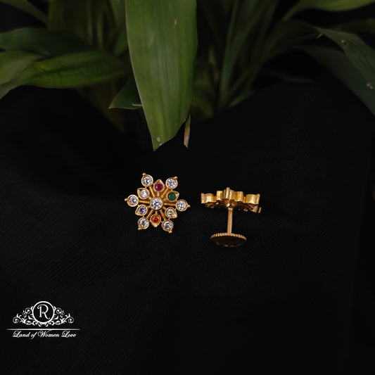 92.5 silver Navartna stone earrings -RCDS0642