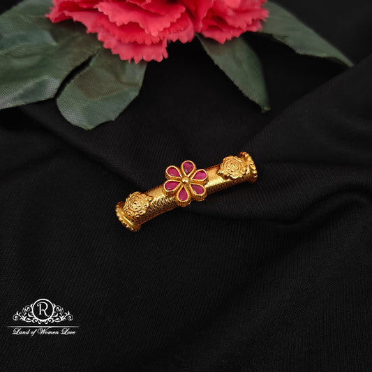 92.5 Silver Flower design Bangle top-RCDS0645