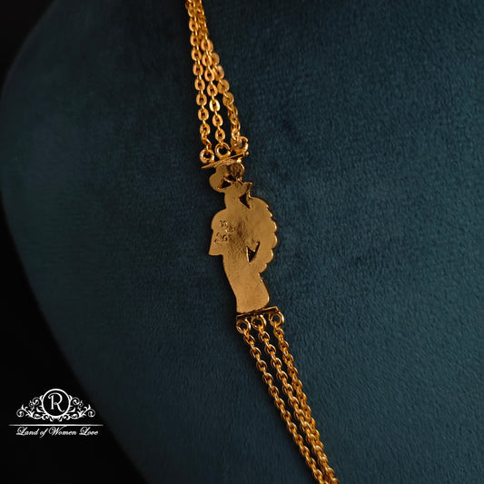 92.5 silver simple and cute chandraharam-RCK298-2