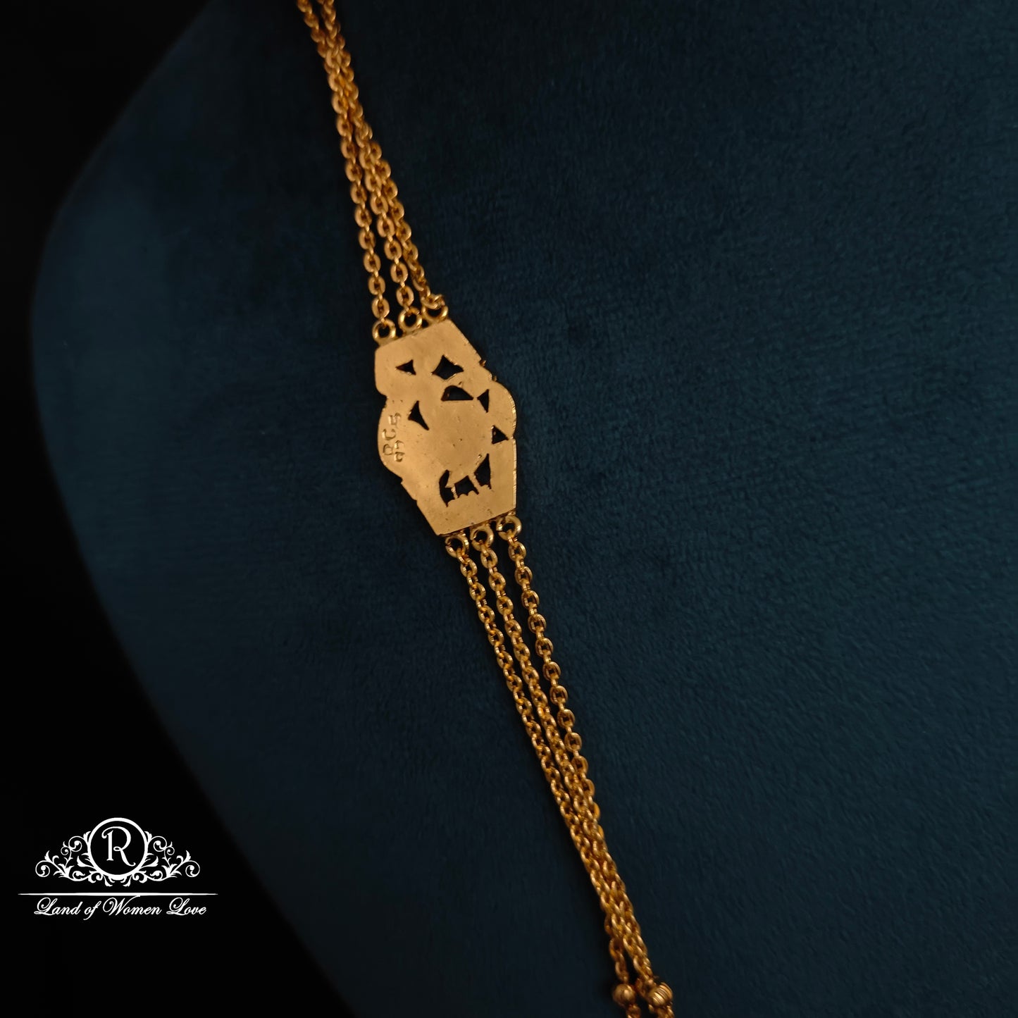 92.5 silver simple and cute chandraharam-RCK298-5