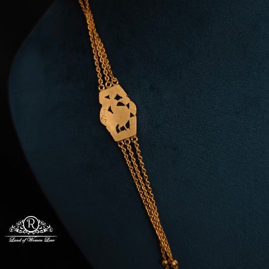 92.5 silver simple and cute chandraharam-RCK298-5