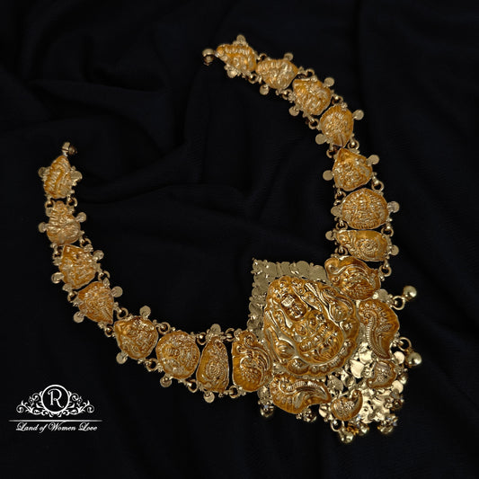 92.5-SILVER LAKSHMI DEVI NECKLACE-RCM1540