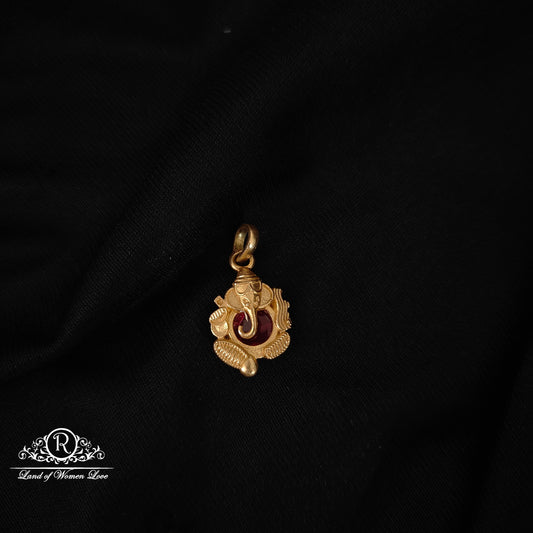 92.5 silver simple and Cute ganesh locket-RCA106
