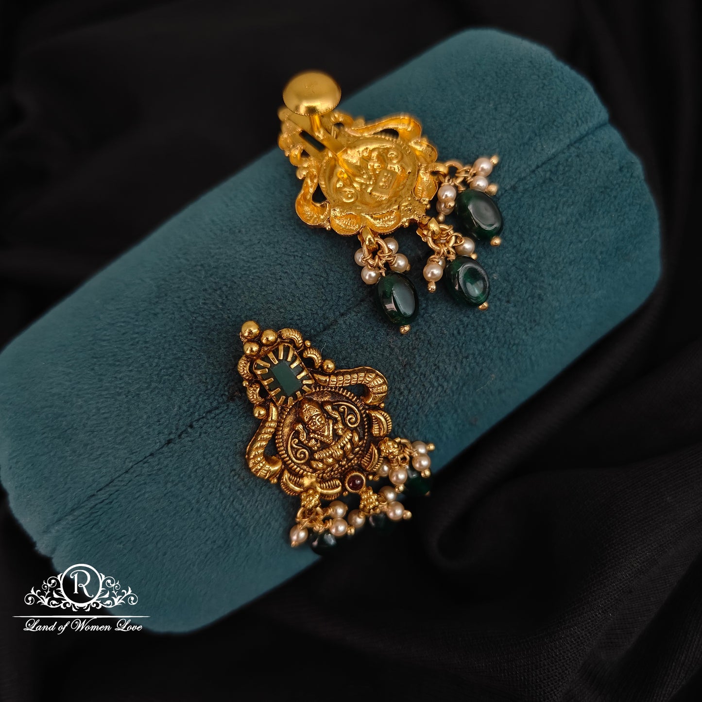 92.5-SILVER LAKSHMI DEVI EARRINGS-RCM1507