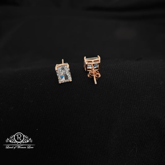 92.5 SILVER WITH ROSE GOLD POLISH EARRINGS -RCRB22-1