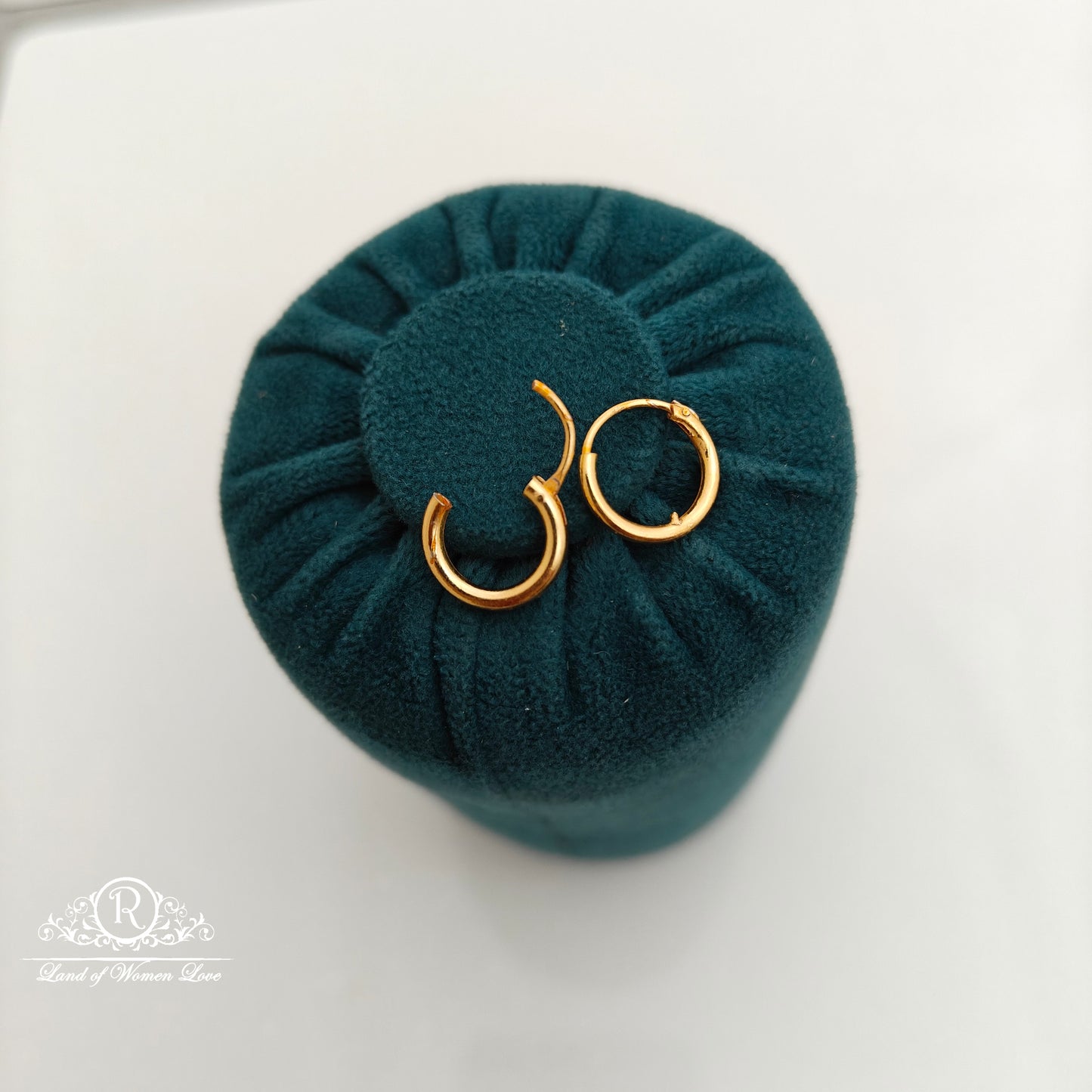 92.5 Silver with gold polish Earrings-RC87-60CP22
