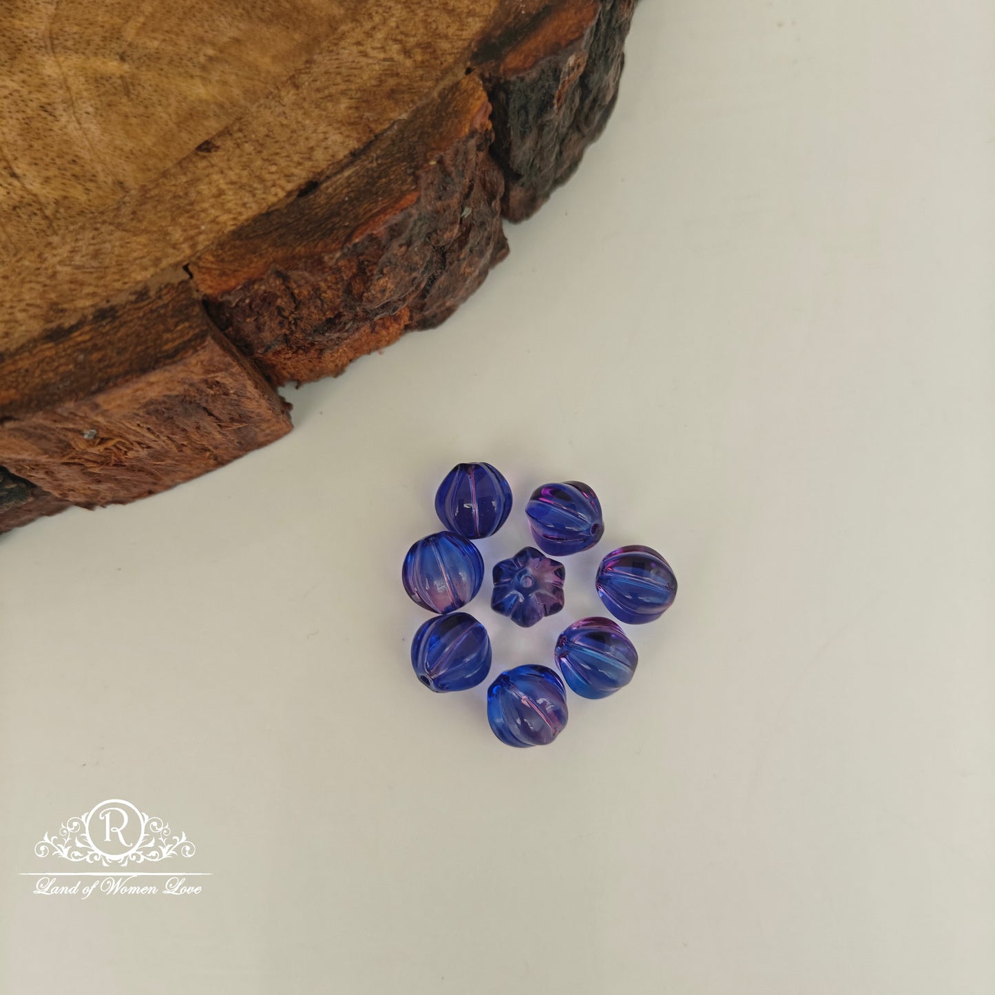 GLASS PUMPKIN BEADS-RCJM253