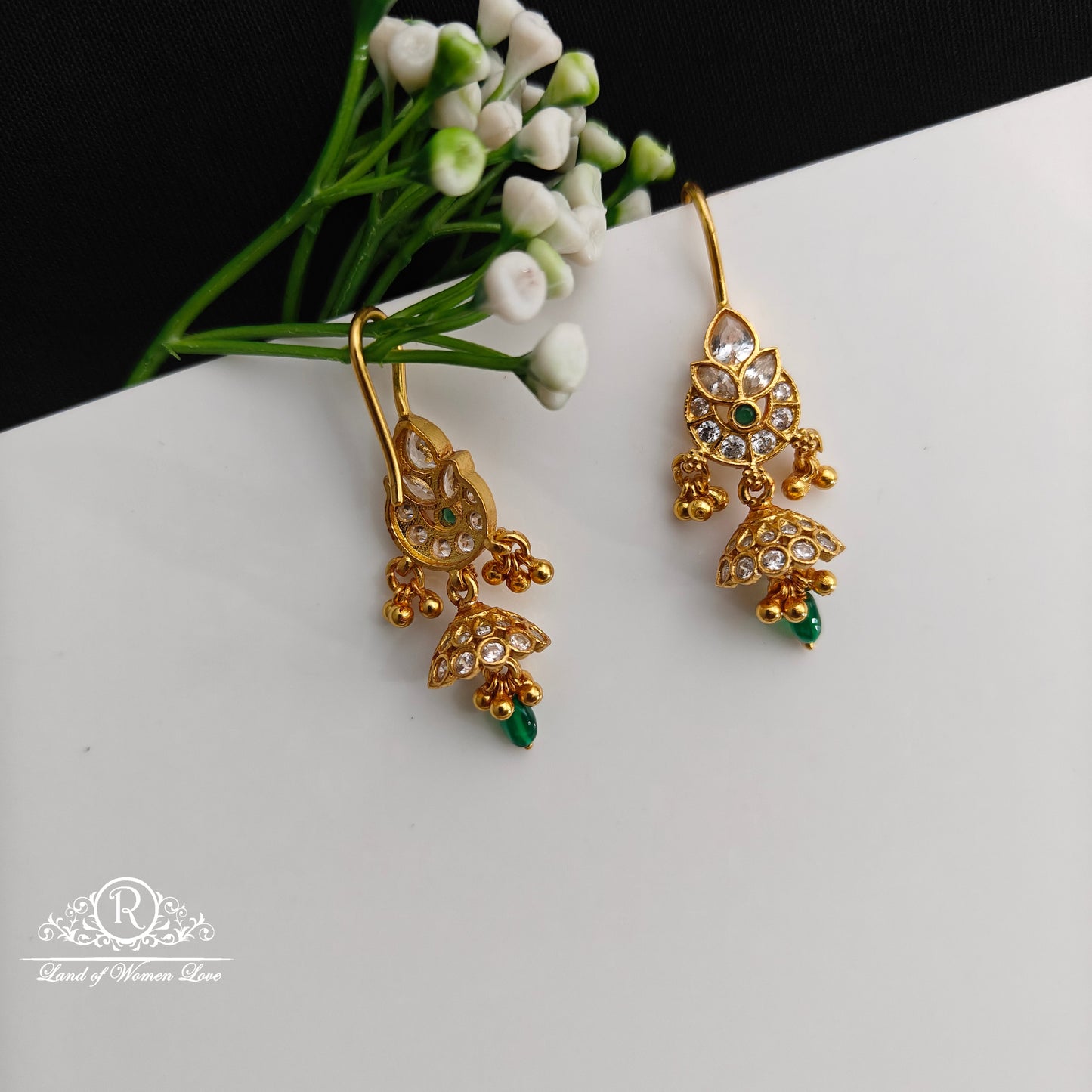 92.5 Silver Hook Model earrings-RCCP500