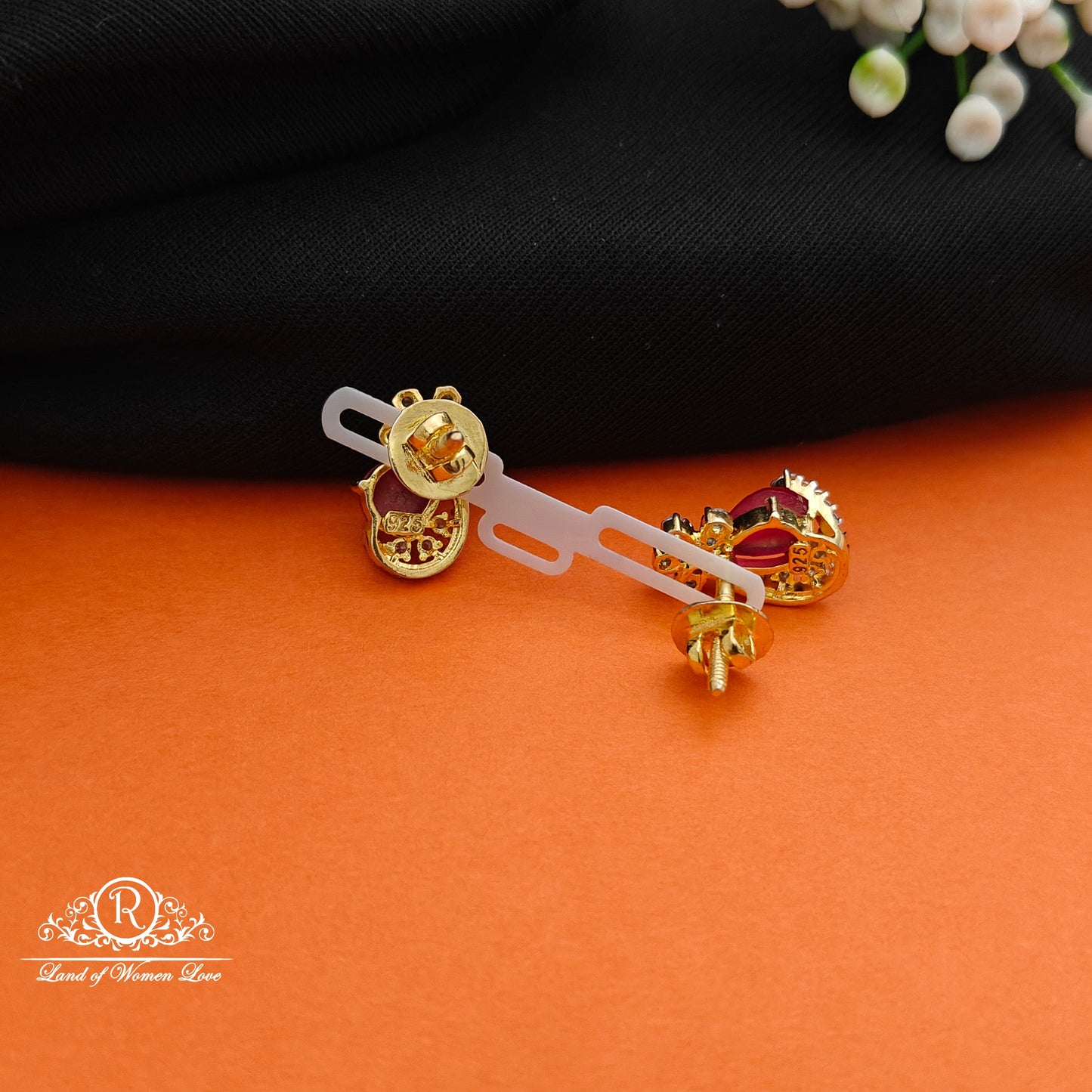 92.5 SILVER Diamond Finishing Earrings-RCCP104-1