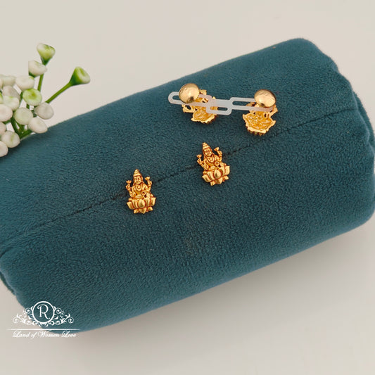 92.5 Silver Small Lakshmi devi Earrings-RCR005