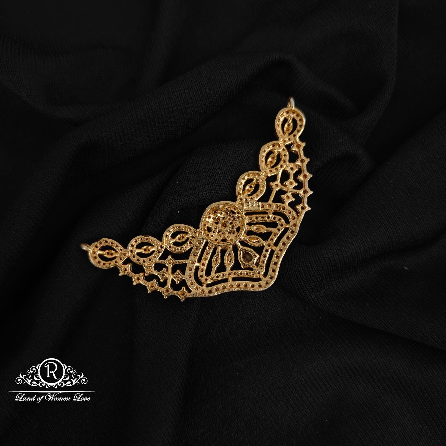 92.5 silver simple and Cute CZ stones mala locket -RCH1014