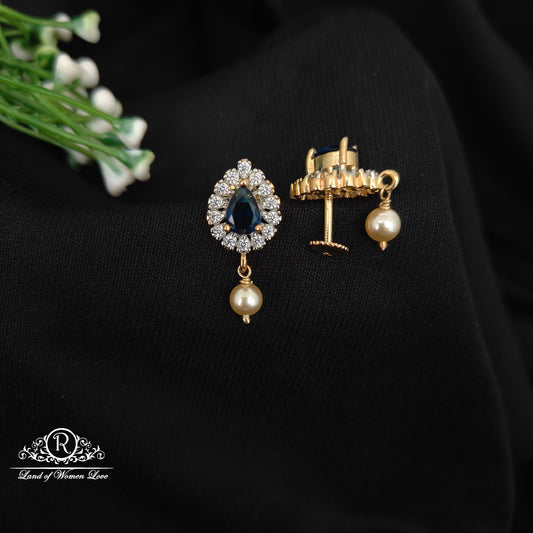 92.5 SILVER STONE EARRINGS-RCHD067