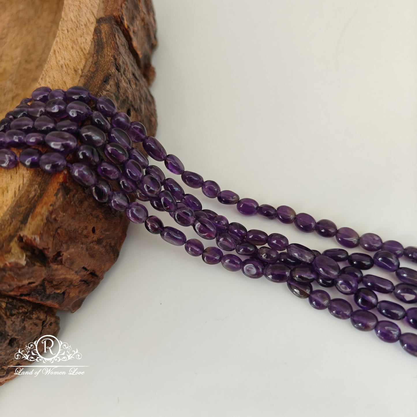 AMETHYST OVAL BEADS-RCJM168