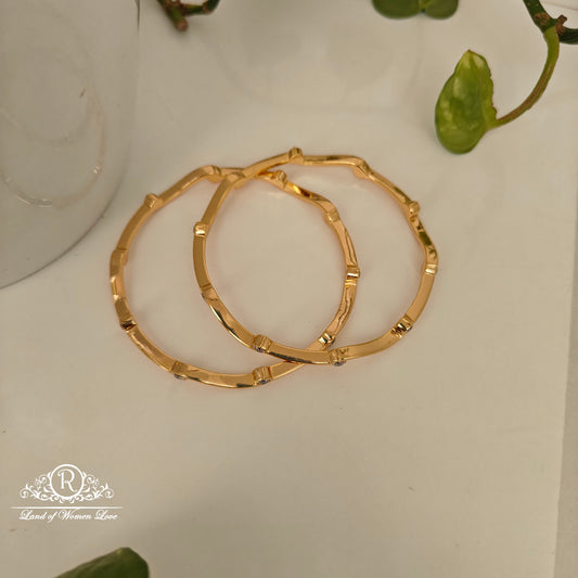 92.5 SILVER ROSE GOLD POLISH BANGLES-RCM1408