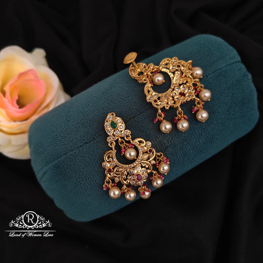 92.5 SILVER CHANDBALI EARRINGS -RCMB014