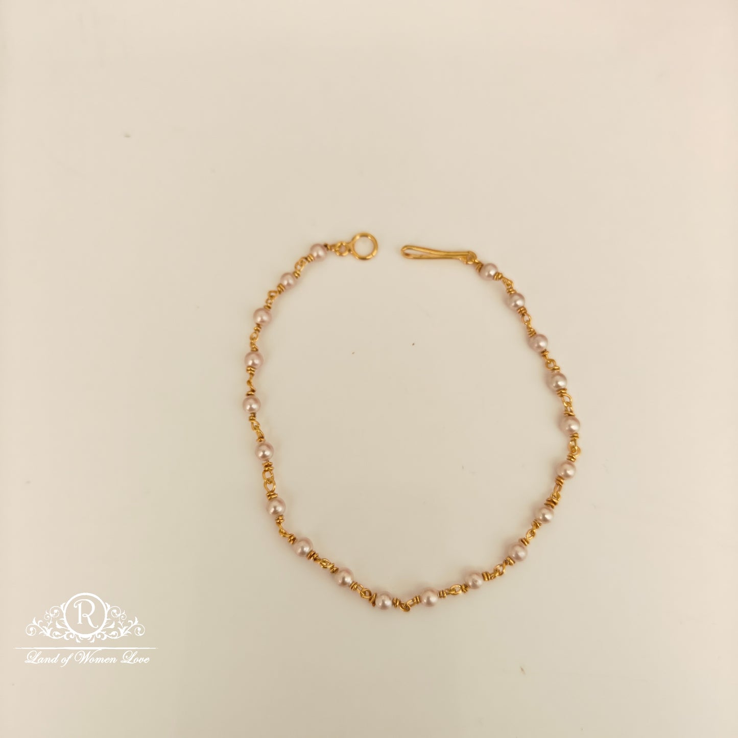 92.5 Silver Pearl Bracelet -RCH1192