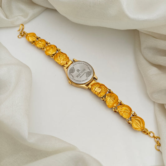 92.5-Silver With Gold Polish Watch Desgin-RCV429