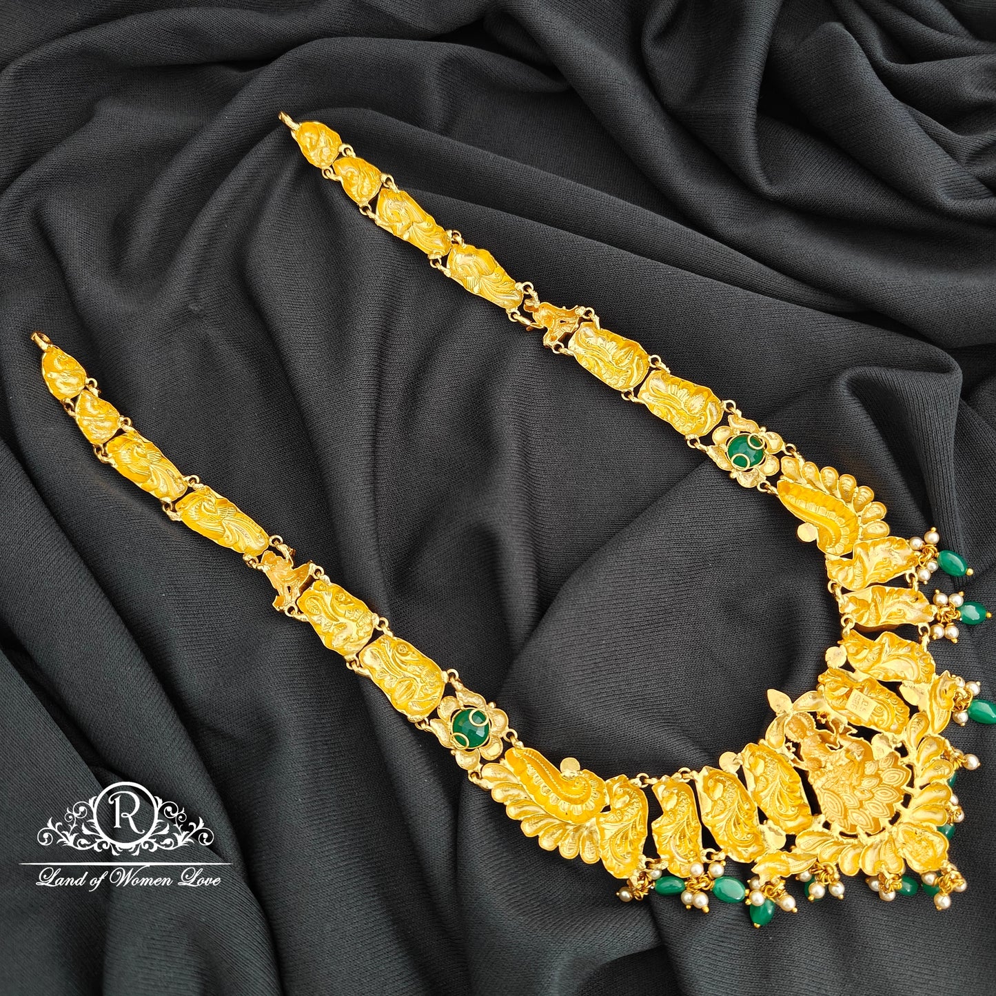 92.5 Silver lakshmi devi Haram design-RCV330