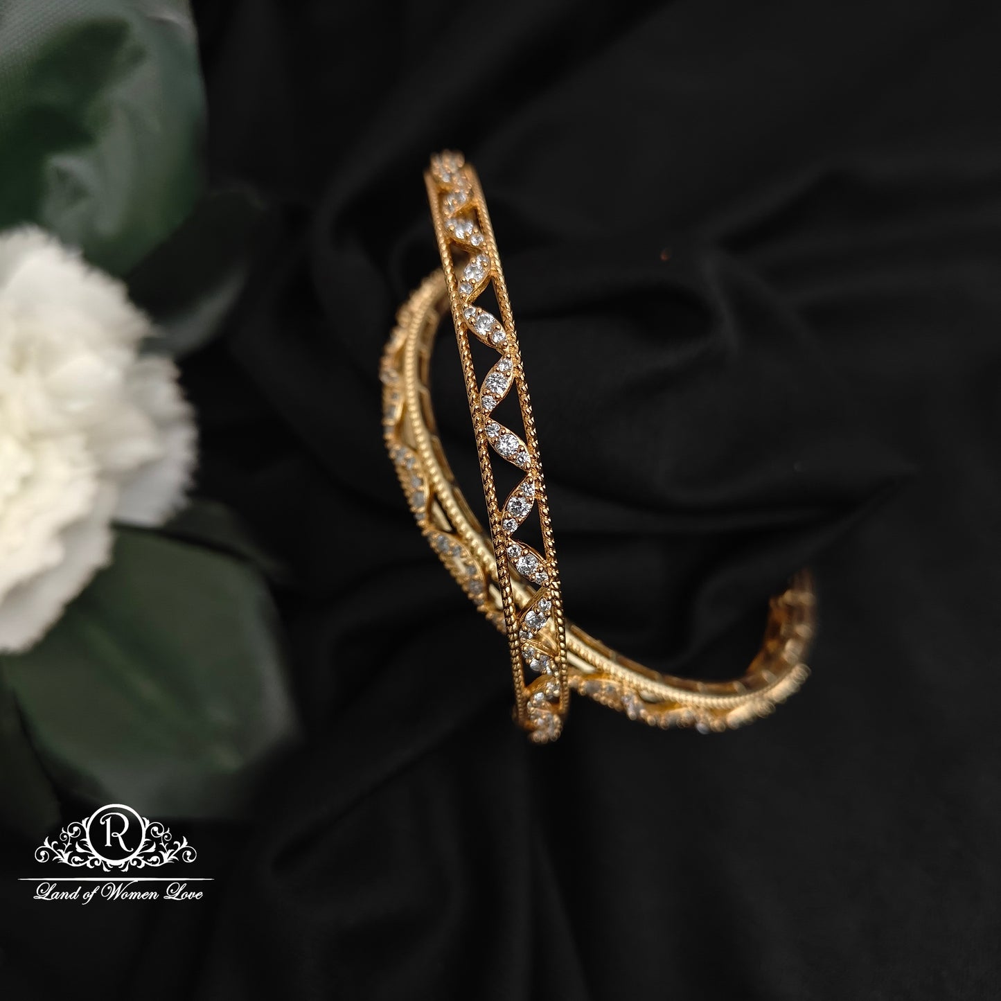 92.5 silver white stone bangles-RCP175