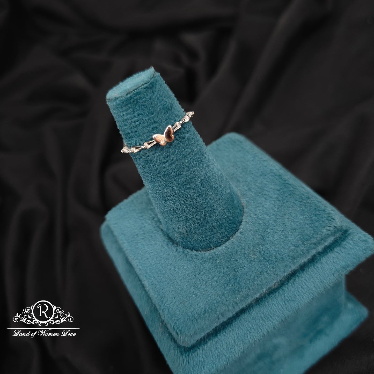 92.5 silver butterfly design finger ring-RCRA45-1