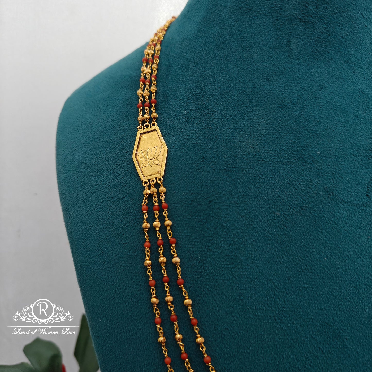 Corals Silver Chandhra Haram-RCK208