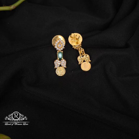 Silver Black CZ- Stones Earrings With Necklace-M206M207