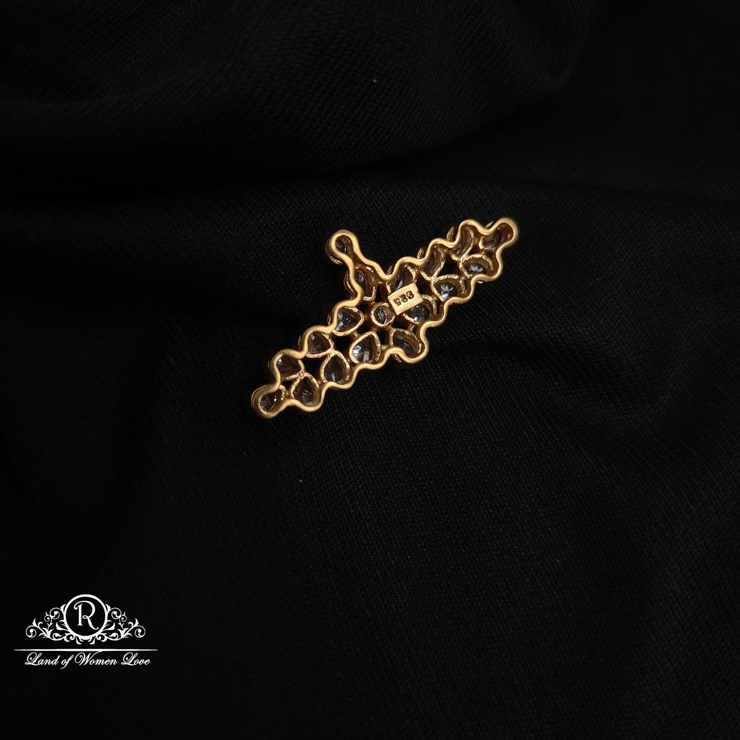 92.5 silver simple and cute mossinate side locket -RCAA05