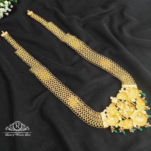 92.5 Silver Mesh Chain Lakshmi Devi Haram-RCR090