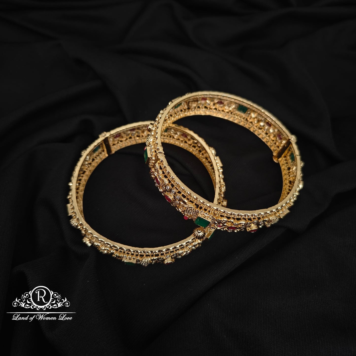 92.5 SILVER PEACOCK DESGIN BANGLES-RCHD104