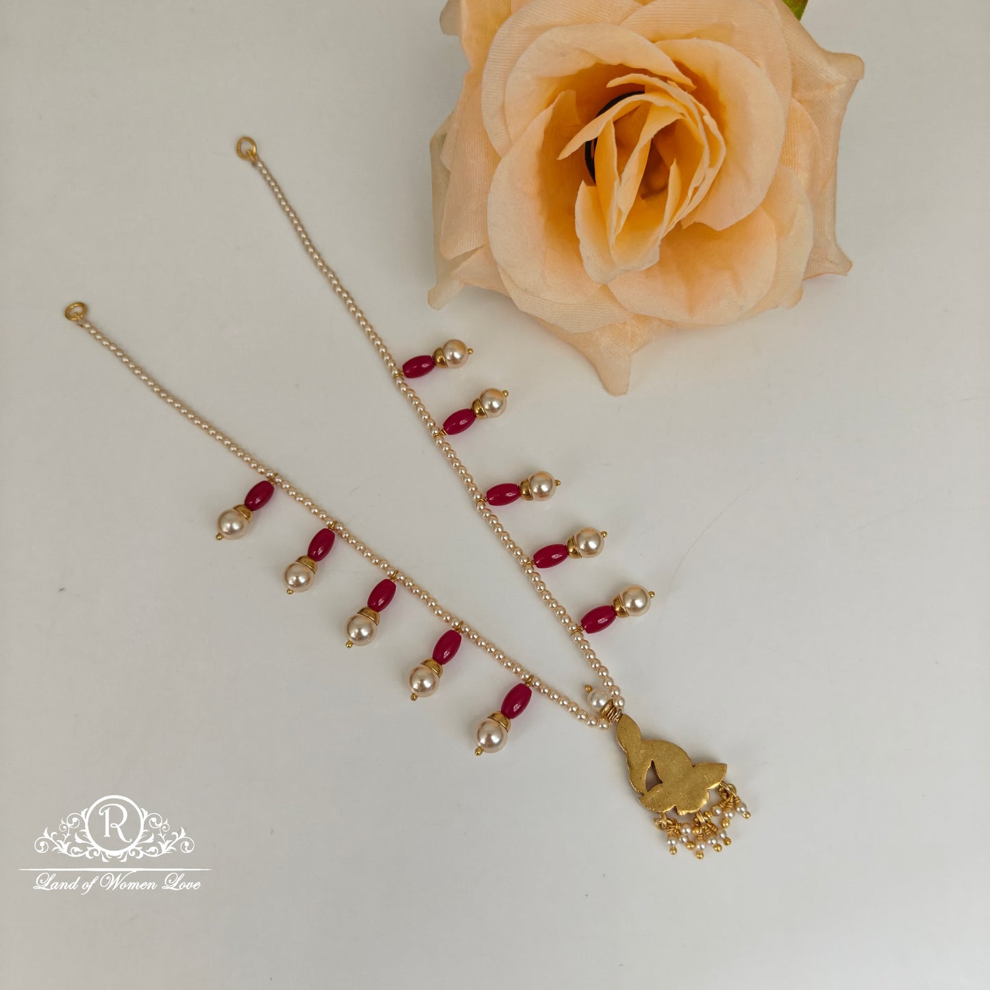 92.5 Silver pearl chocker-RCH1208