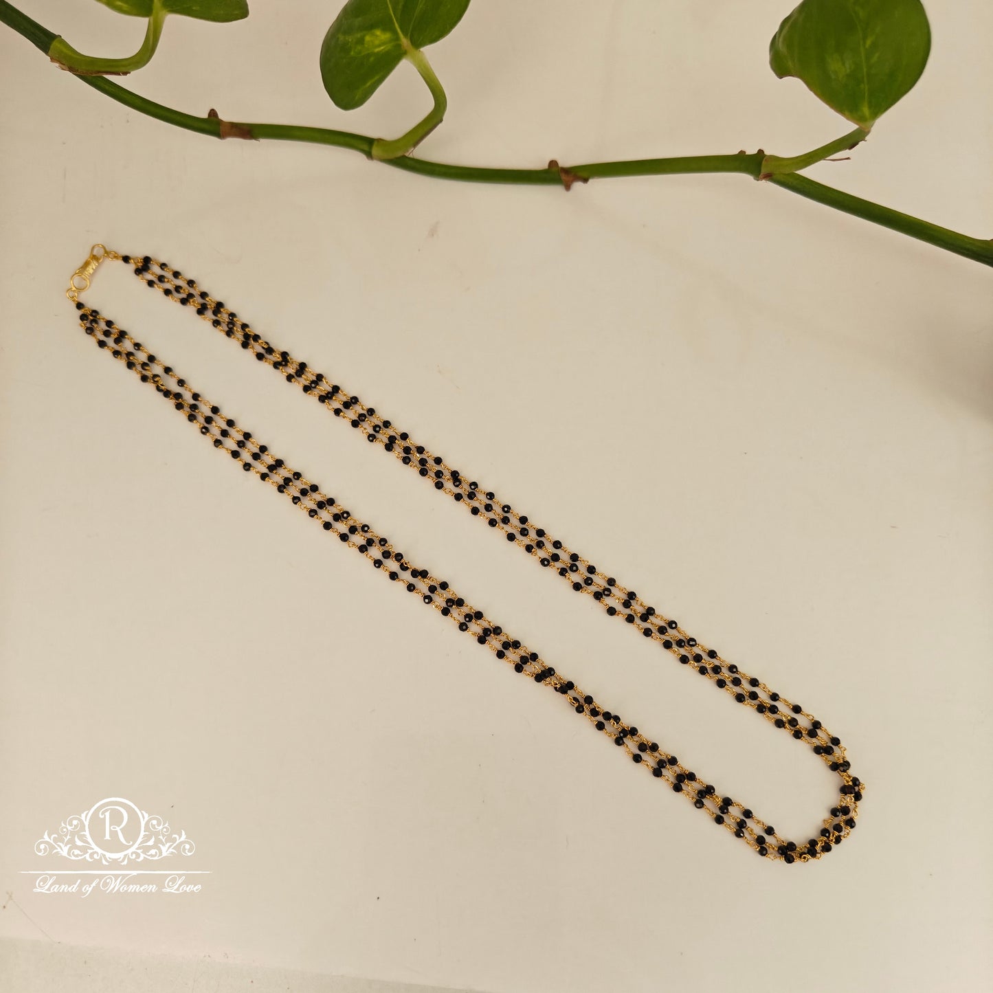 92.5 SILVER SEMI BLACK DIAMONDS CHAIN-RCH1047