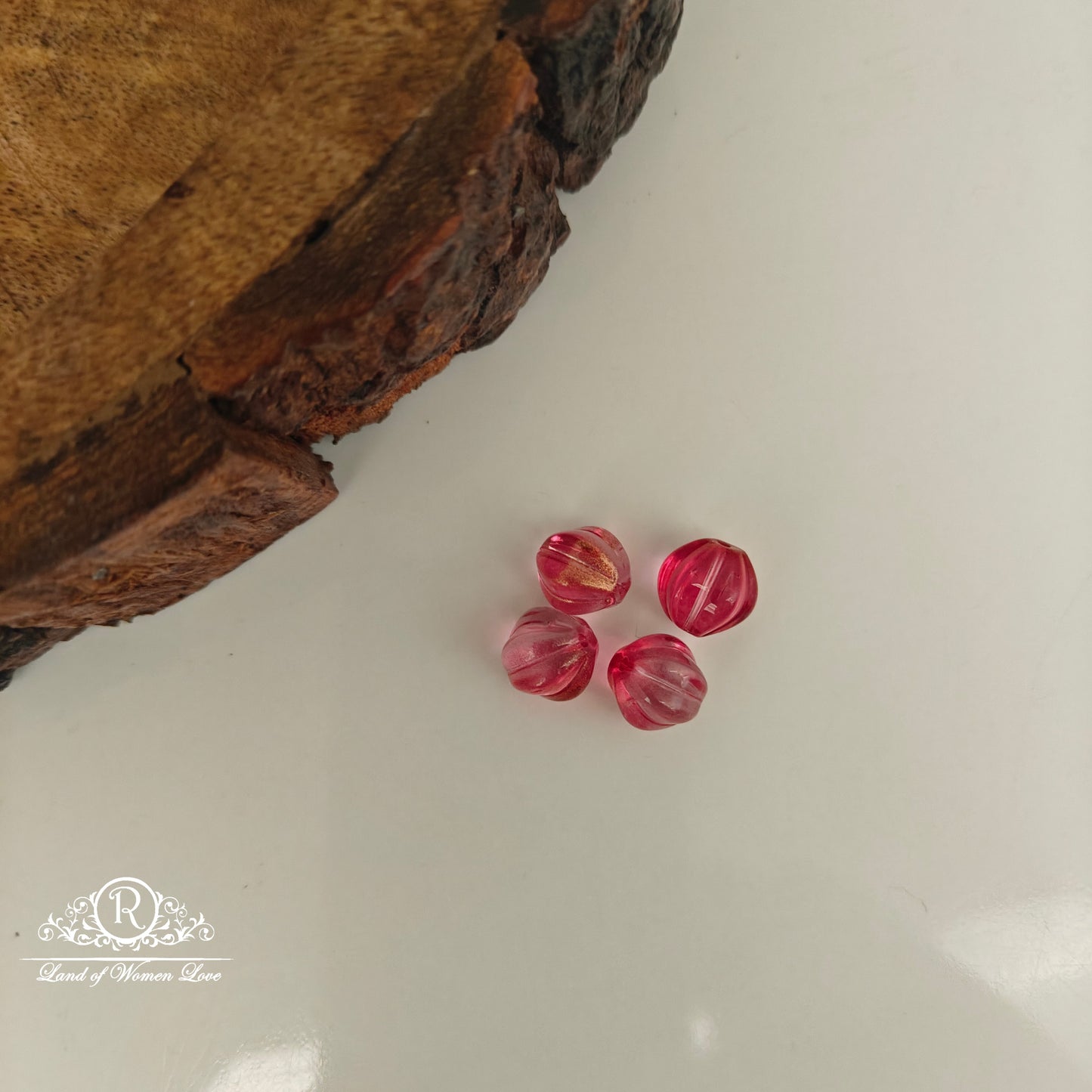 GLASS PUMPKIN BEADS-RCJM251