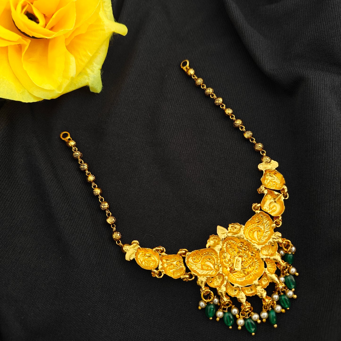 92.5 Silver lakshmi devi Necklace design-RCV353