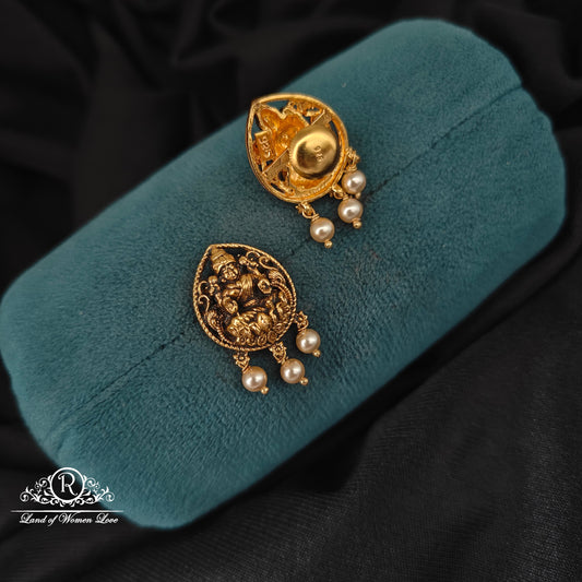 92.5-SILVER LAKSHMI DEVI STUDS-RCM1487