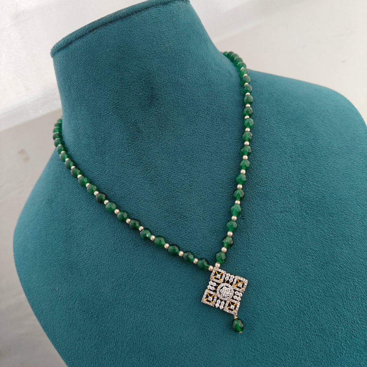 92.5 Silver with gold polish Beads mala-RCH1369