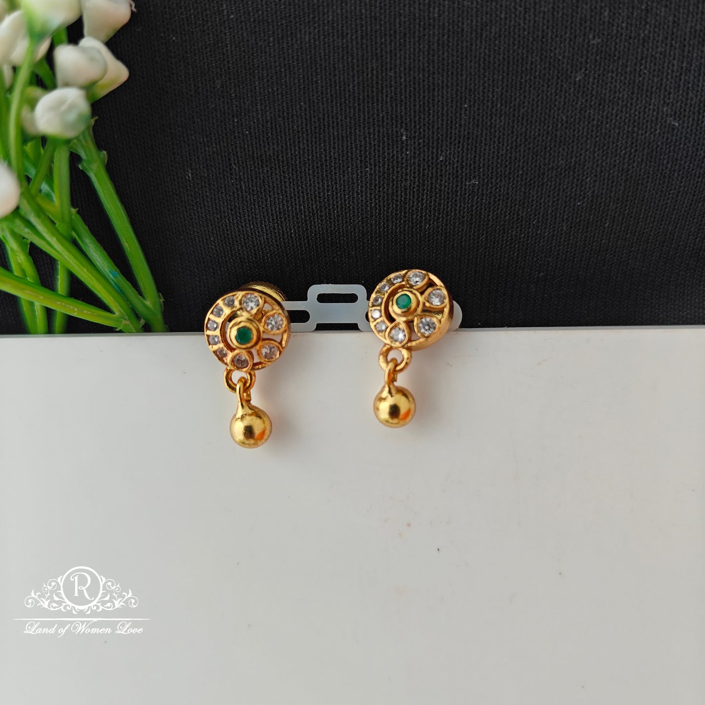 92.5 Silver Beautiful Earrings-RCCP511
