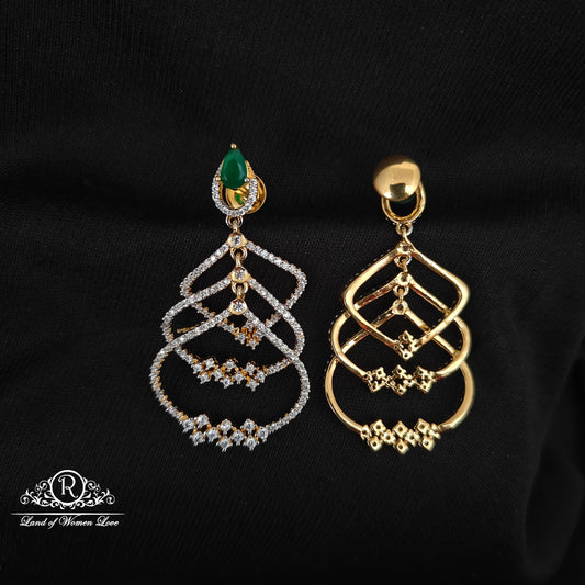 92.5 SILVER STONE EARRINGS-RCHD070