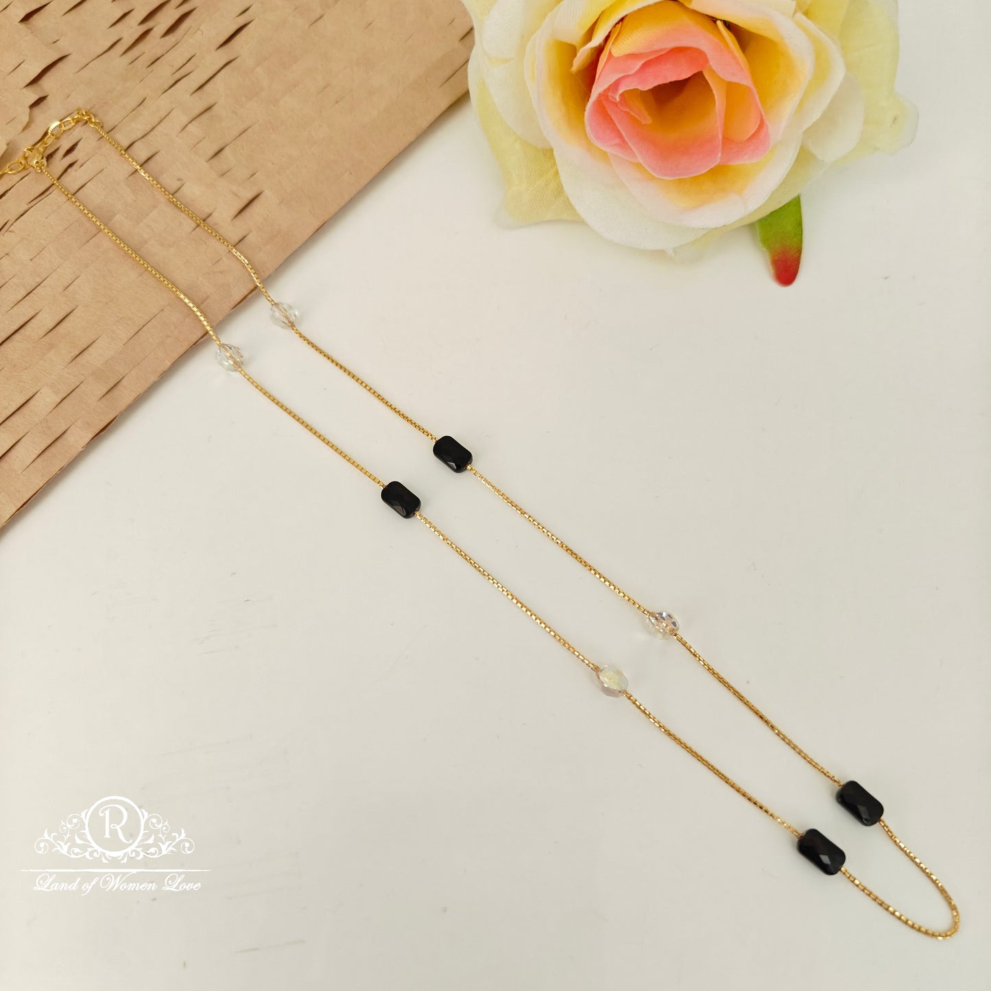 92.5 silver beads chain -RCVH33