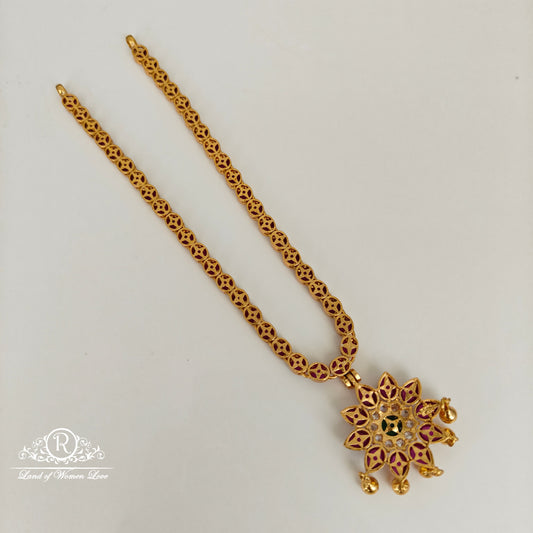 92.5 silver ruby necklace set-RCL85